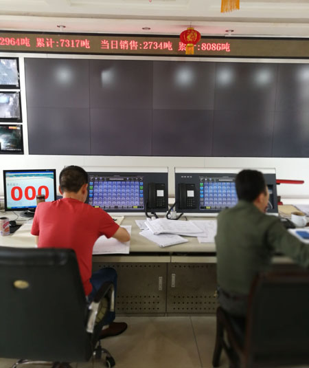 花山煤礦調(diào)度室觸摸屏調(diào)度臺(tái)圖